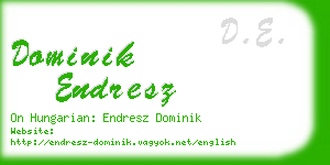 dominik endresz business card